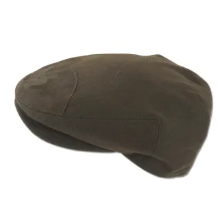 Casquette kaki avec empiècement de suédine