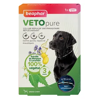 Collier répulsif antiparasitaire pour Grand chien
