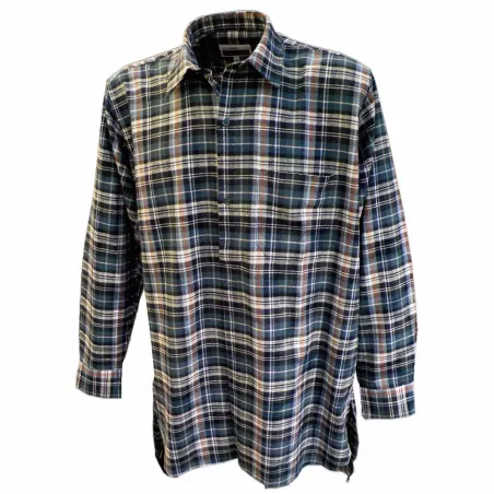 Chemise Tanouk bleu marine 100% coton taille S à 4XL
