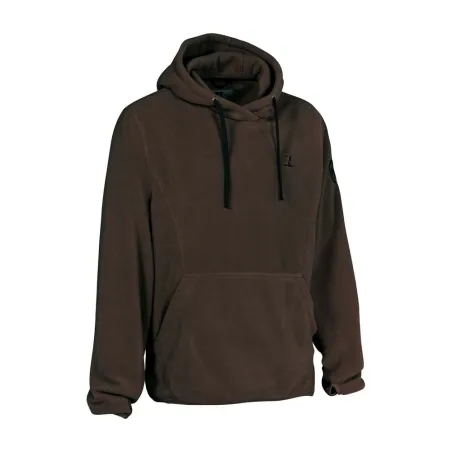 Sweat polaire capuche Homme Percussion marron