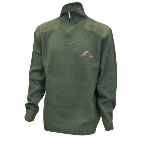 Pull Chasse chiné col camionneur