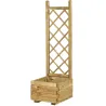 Bac à fleurs en bois avec treillis 40x31x140cm Bac à fleurs en bois avec treillis 40x31x140cm