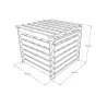 Composteur bois avec couvercle 80 x 80 cm, 510 L Composteur bois avec couvercle 80 x 80 cm, 510 L