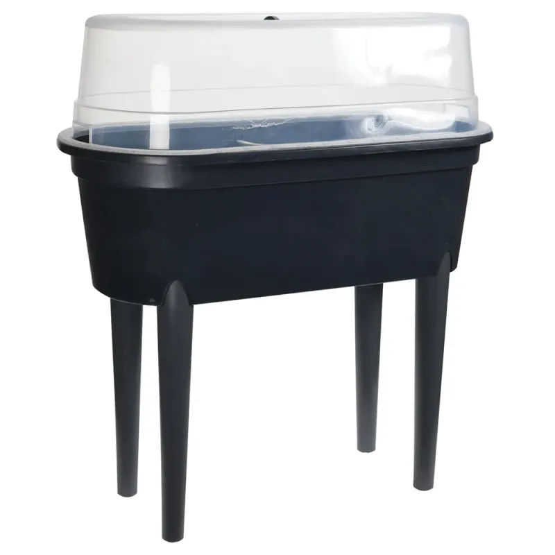 Serre de culture sur pieds noire 77 X 40 X 83 cm Serre de culture sur pieds noire 77 X 40 X 83 cm