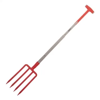 Fourche à bêcher pro 4 dents triangulaires