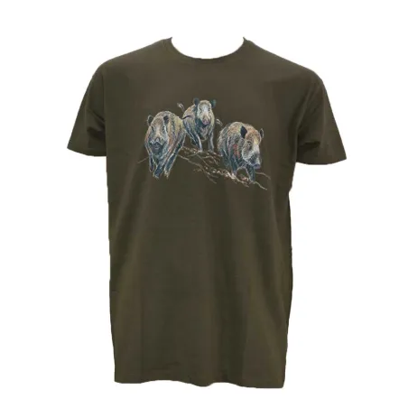 T-shirt kaki sangliers Bartavel®