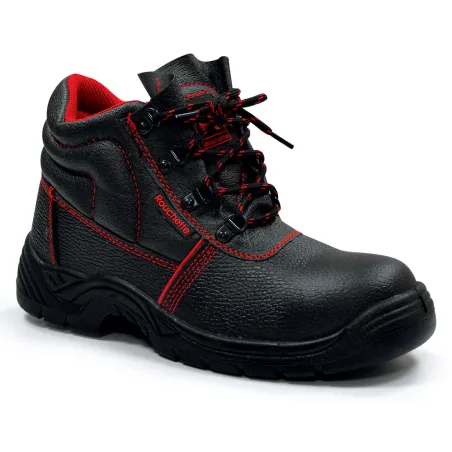 Chaussure sécurité shock cuir noir ISO20345 norme S3