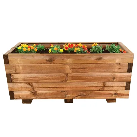 Bac à fleurs rectangulaire bois autoclave 80x40xH33cm