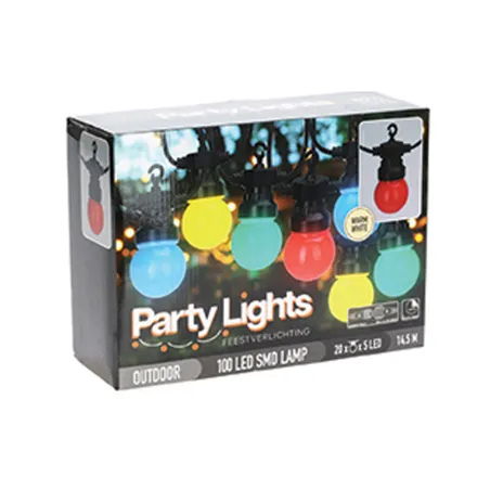 Guirlande lumineuse 20 boules couleur - 14,5 m
