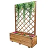 Jardinière bois avec treillis 90x31x140cm Jardinière bois avec treillis 90x31x140cm