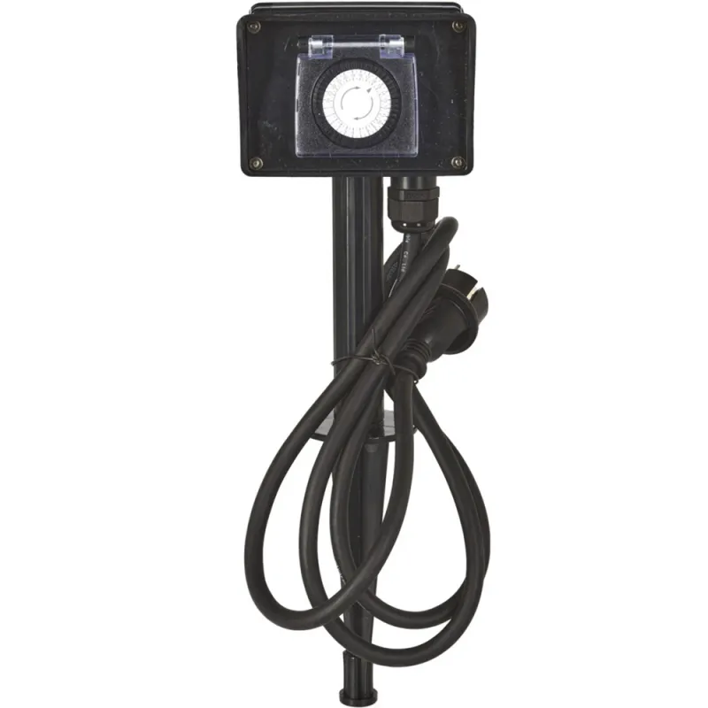  Multiprise avec minuterie ext 1,5m fil noir 