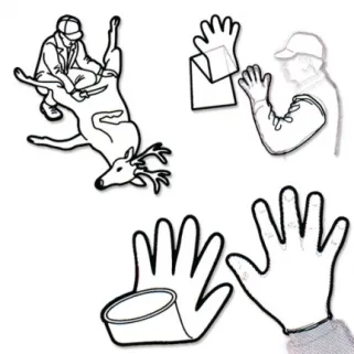 Lot de 8 paires de gants de dépecage