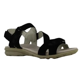 Sandales en cuir femme noires