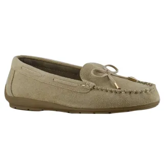Chaussures bateau femme beiges