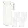 Carafe en verres 1100 ml 4 verres 200 ml Carafe en verres 1100 ml 4 verres 200 ml