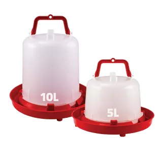 Abreuvoir plastique poule premium robuste avec poignée 5 et 10 L