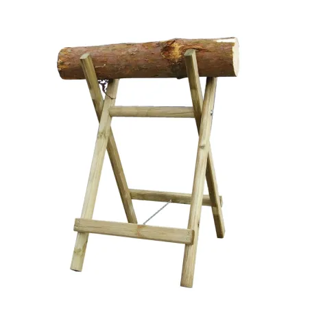 Chevalet en bois naturel pour sciage