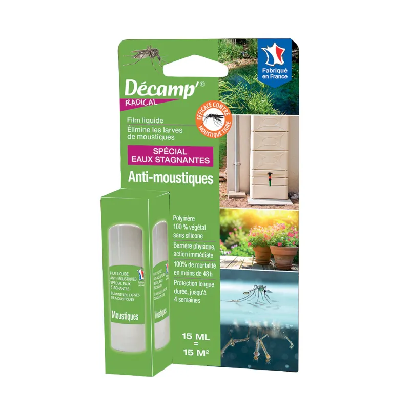 Film liquide anti-moustiques 15ml - 15m² de surface d'eau Film liquide anti-moustiques 15ml - 15m² de surface d'eau