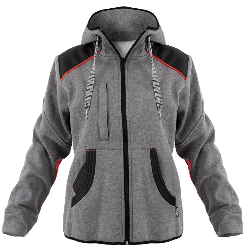 Blouson de travail Femme molletonné Gris à Capuche S à 2XL Blouson de travail Femme molletonné Gris à Capuche S à 2XL