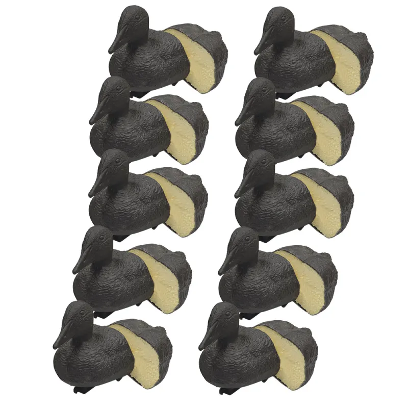 Pack 10 Appelants Eiders Noirs Moussés avec Quille Lestée Pack 10 Appelants Eiders Noirs Moussés avec Quille Lestée