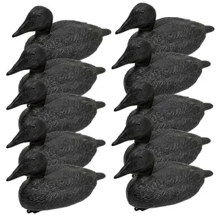 Pack de 10 Eiders Noirs Appelants Flottants Réaliste