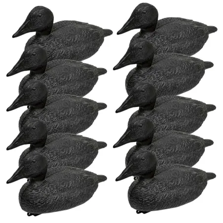 Pack de 10 Eiders Noirs Appelants Flottants Réaliste