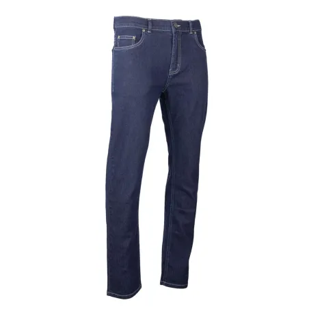 Jeans Coupe Droite Bleu Foncé Denim Extensible Confortable de 40 à 54