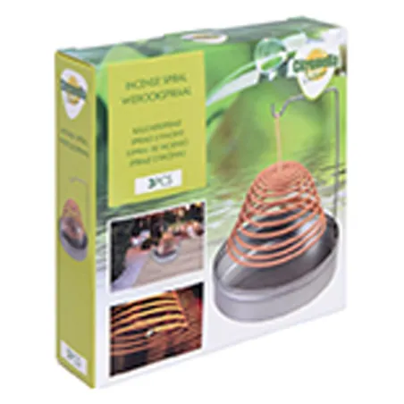 3 Spirales d'encens anti-moustique 8h citronnelle métal argenté 3 Spirales d'encens anti-moustique 8h citronnelle métal argenté