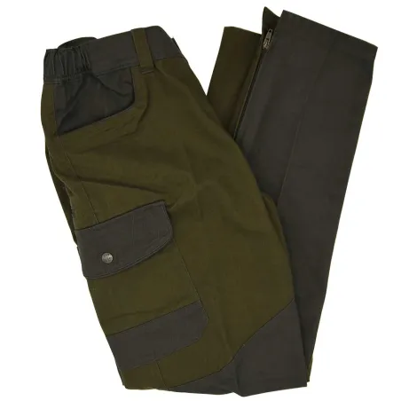 Pantalon de chasse anti-ronces Tradition polyester kaki T38 à 60 Pantalon de chasse anti-ronces Tradition polyester kaki T38 à 60