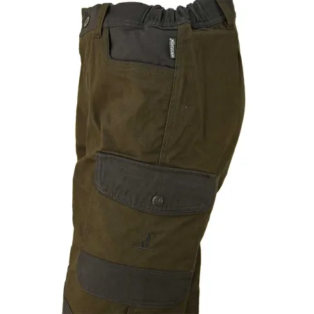 Pantalon de chasse anti-ronces Tradition polyester kaki T38 à 60 Pantalon de chasse anti-ronces Tradition polyester kaki T38 à 60