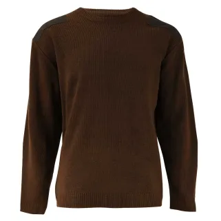 Pull chasse commando acrylique marron M à 3XL