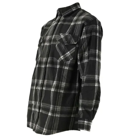 Chemise chaude homme à carreaux polyester grise M à 3XL