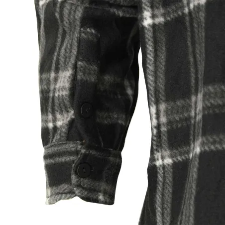 Chemise chaude homme à carreaux polyester grise M à 3XL