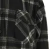 Chemise chaude homme à carreaux polyester grise M à 3XL