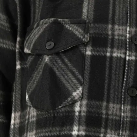 Chemise chaude homme à carreaux polyester grise M à 3XL