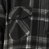 Chemise chaude homme à carreaux polyester grise M à 3XL
