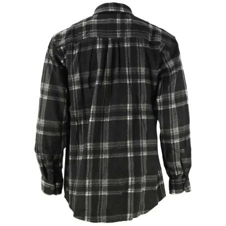 Chemise chaude homme à carreaux polyester grise M à 3XL