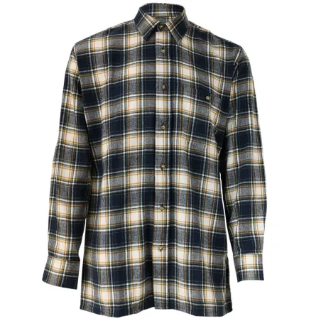 Chemise à carreaux Dolty flanelle coton bleu beige S à 4XL Chemise à carreaux Dolty flanelle coton bleu beige S à 4XL