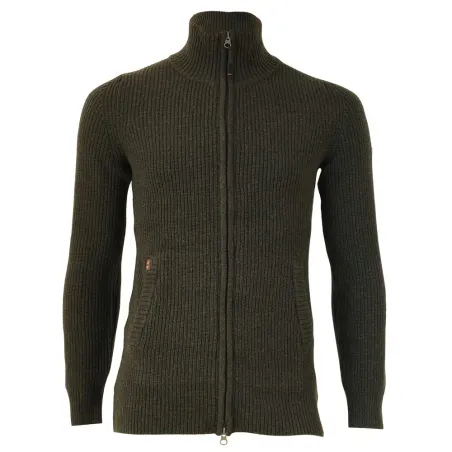 Gilet femme Shirley col montant laine vert loden XS à 3XL