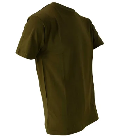 T-shirt manches courtes coupe droite 100% coton kaki S à 3XL T-shirt manches courtes coupe droite 100% coton kaki S à 3XL