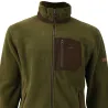 Blouson Polaire Brodé polyester kaki taille M à 4XL Blouson Polaire Brodé polyester kaki taille M à 4XL