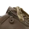 Baskets femme lacet fermeture éclair PU aspect cuir taupe 36 à 41 Baskets femme lacet fermeture éclair PU aspect cuir taupe 36 à 41