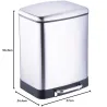 Poubelle à pédale 2 bacs acier inox brossé argenté 2x12L