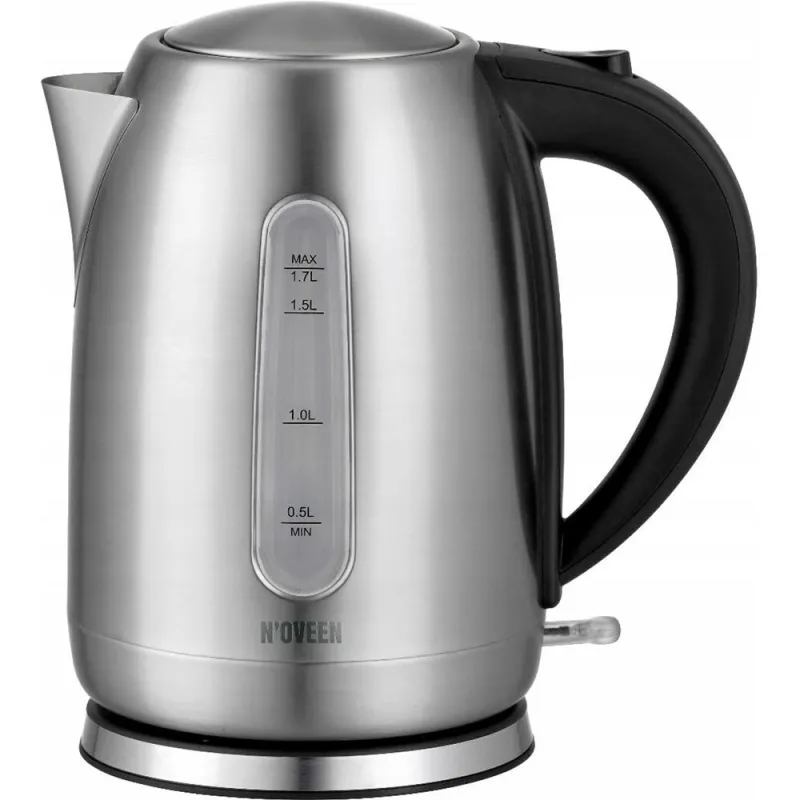 Bouilloire grande capacité anti calcaire prise UE 2000W inox 1,7L Bouilloire grande capacité anti calcaire prise UE 2000W inox 1,7L