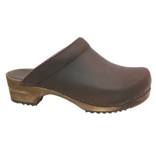 Sabots SANITA femme en cuir et bois