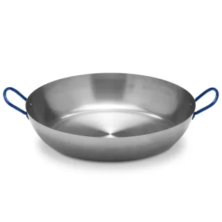 Poêle Lyonnaise polie avec anses Acier poli 40cm