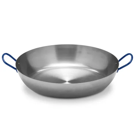 Poêle Lyonnaise polie avec anses Acier poli 40cm
