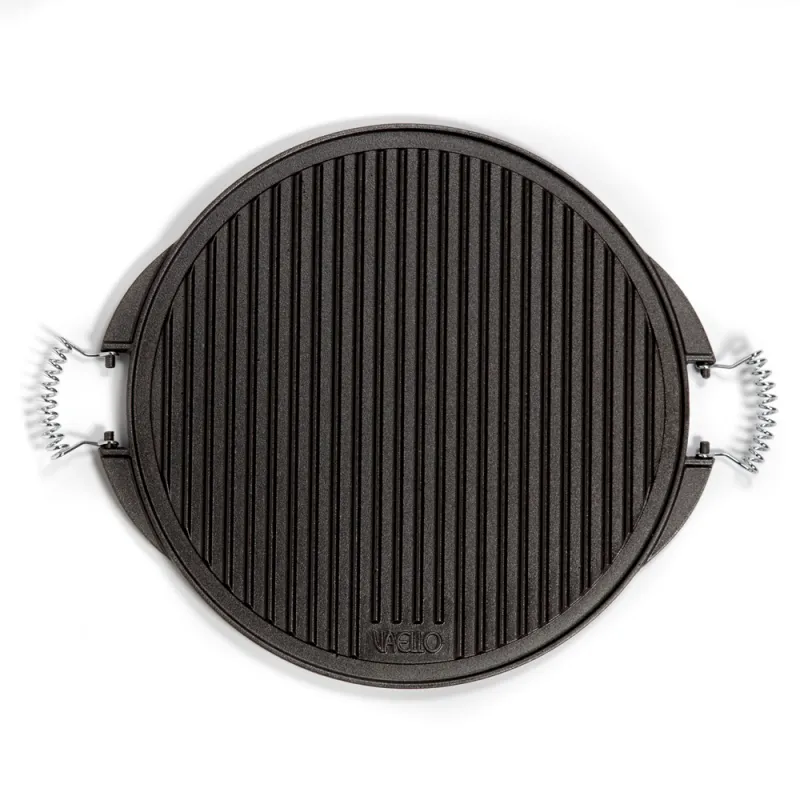 Plancha ronde barbecue réversible fonte émaillée Ø43cm 6-8 pers Plancha ronde barbecue réversible fonte émaillée Ø43cm 6-8 pers