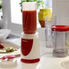 Mini blender 350W plastique sans BPA blanc gris 0,6L + gourde Mini blender 350W plastique sans BPA blanc gris 0,6L + gourde
