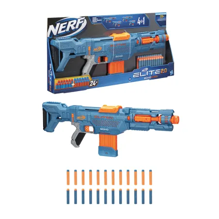 Pistolet fléchettes 4 rails modulable x10 portée 27m min 8 ans Pistolet fléchettes 4 rails modulable x10 portée 27m min 8 ans